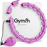 Gymfh Hula Hoop zum Abnehmen - Smart Hula Hoop mit Gewichtsball, mit verschiedenen...