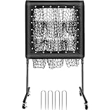 AUXHDK Baseball-Softball-Pitching-Netz mit 9 Taschen, Schlagzone, 60 x 60 cm, Übungsnetz...