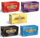 Twinings Schwarztee 5er Mix - 5 x 25 Teebeutel - English Breakfast, Earl Grey, Pure...