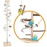 Zimmerhoher Vogel-Kletterbaum 250-252 cm HiFly Medio mit Naturholz-Sitzstangen,...