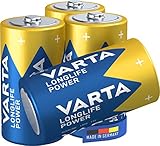 VARTA Batterien C Baby, 4 Stück, Longlife Power, Alkaline, 1,5V, ideal für Spielzeug,...