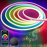 Lamomo Led Strip RGB, Led Streifen 5M Alexa Wifi Kompatibel, IP65 Wasserdichte Flexible...