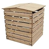 NATIV Garten Komposter aus Holz - Holzkomposter für schnelles Kompostieren - 450L...