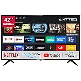 Antteq AV42F3 Fernseher 42 Zoll (106 cm) Smart TV mit Netflix, Prime Video, Rakuten TV,...