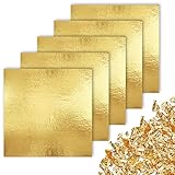 CZ Store Blattgold - 100 Stück, 14-cm-Blätter Set zum Vergolden, für Kunst & Handwerk,...