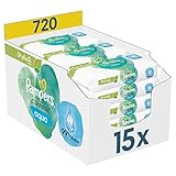 Pampers Harmonie Aqua Baby Feuchttücher Box, 720 Tücher (15 x 48), sanfter Hautschutz...