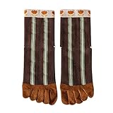 UnoSheng Damen Herbst und Winter Fünf-Finger-Socken Reine Baumwolle Zehensocken Blumen...