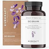 Bio Brahmi (180 Kapseln) - 500mg je Kapsel - ETO-getestet & laborgeprüft - Vegan - Ohne...