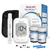 sinocare Safe AQ Pro I Blutzuckermessgerät Set, Upgrade Zuckermessgerät mit Teststreifen...