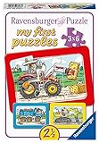 Ravensburger Kinderpuzzle - 06573 Bagger, Traktor und Kipplader - my first puzzle mit 3x6...