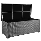 RS Trade® Exclusive 'Sienna' 650l Polyrattan Garten Kissenbox wetterfest (wasserdicht)...