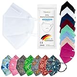 TubeRoo FFP2 Maske Weiß 50 Stück Masken aus Deutschland, Made in Germany, weiche runde...