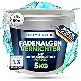 TeichHeld Neu Fadenalgenvernichter teich [AktivSauerstoff Formel] 5kg Extra schnell &...