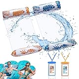 Weeupolfun Aufblasbares Schwimmbett Wasserhängematte, 2 Pcs Tropischer Regenwald Thema...