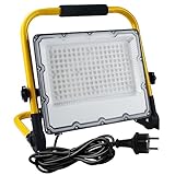 OUSIDE 150W LED Baustrahler mit Stativ und 4m Kabel,IP66 Wasserdichter Arbeitsscheinwerfer...