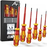 VDE Schraubendreher Set magnetisch - 6-teilig - 3 Kreuz - 3 Schlitz - isoliert bis 1000 V...