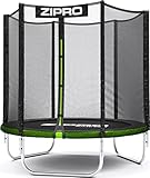 ZIPRO 4' IN Jump Pro Trampolin Outdoor, Ø 107cm, rundes Gartentrampolin mit...