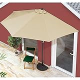 EASYmaxx Sonnenschirm 'Balkon/Terasse halbrund' | Lässt sich passgenau an der Wand...