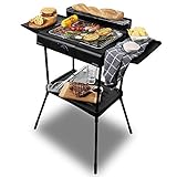 Cecotec Elektrogrill PerfectSteak 4250 Stand mit 2400 W, Grillrost aus Edelstahl, Ständer...