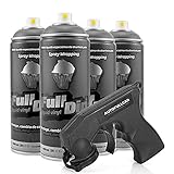 FULL DIP Felgen-Spray Set – Flüssiggummi 4 Sprühdosen – Metallic Anthrazit –...