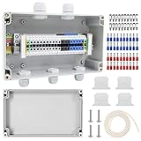 Abzweigdose Aufputz Verteilerdose IP68, 2 in 3 Raus Abzweigdose Wasserdicht, Verteilerdose...