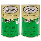 Khanum - Pure Butter Ghee - Bestes Butterfett zum Braten und Kochen im 2er Set à 1 kg...