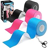 Kinesiotapes,Kinesiologie Tape,5m x 5cm Wasserfest & Elastisch Hautfreundlich Kinesio...