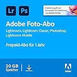 Adobe Creative Cloud Foto-Abo mit 20GB: Photoshop und Lightroom | 1 Jahreslizenz | PC/Mac...