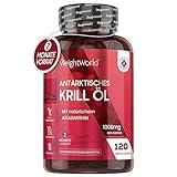 Krillöl Kapseln - 1000mg Antarktis Krill Öl mit Omega 3-120 Kapseln - Natürlich &...