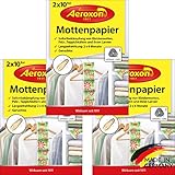 Aeroxon - Mottenpapier - 3x20 Stück - gegen Motten, Käfer und Larven - Mottenschutz für...