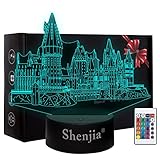 Shenjia Harry Potter Hogwarts Castle - 3D-Lampe mit farbwechselnden RGB-Acryl-LED-Leuchten...