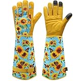 Gartenhandschuhe für Damen und Herren,Dornensicher Gartenhandschuhe Lange,Rosenhandschuhe...