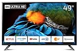 DYON Smart 49 XT 123 cm (49 Zoll) Fernseher (4K Ultra-HD Smart TV, HD Triple Tuner...