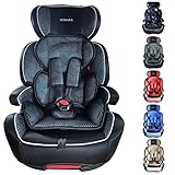 XOMAX XL-518-Stripes Kindersitz mit ISOFIX I mitwachsend I 9-36 kg, 1-12 Jahre, Gruppe...