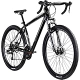 Galano Crossrad 29 Zoll Fitnessrad Fahrrad Crossbike Road Cross Rennrad Rad (schwarz/grau,...