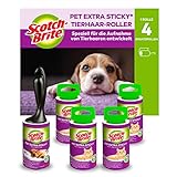 Scotch-Brite Pet Extra Sticky* Tierhaar-Roller, 48 Blatt + 4 Scotch-Brite Pet Extra...