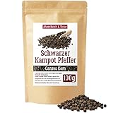 Kampot Pfeffer schwarz 100g, feinster schwarzer Kampot Pfeffer aus Kambodscha, schwarzer...