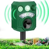 Solar Katzenschreck für Garten, Katzenschreck Ultraschall IP45 Wasserdicht USB Lade...