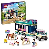 LEGO 41722 Friends Pferdeanhänger mit Spielzeug-Auto, 2 Pferden als Tier-Figuren und...