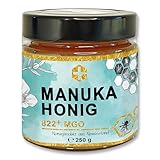 Neuseeland Manuka Honig mit MGO 822+ | 250g Echtglas ohne Mikroplastik | Pur & Roh |...