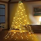 Weihnachtsbaum Lichterkette, 2M 400 LED 16 Stränge Christbaumbeleuchtung mit Ring, Enegie...