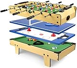 Leomark Multigame Mobile Spieltisch ~aus Holz ~Tischfußball, Billard, Hockey, Tischtennis...