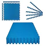 Montafox 2,88 m² Unterlegmatte 1 cm Dicke Poolmatte 8er Set blau 60 x 60 cm Bodenfliesen...