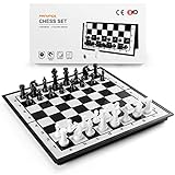 Schachspiel Schach Magnetisch Reise Spiel Hochwertig Chess Set Folding Schachbrett für...