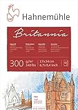 Hahnemühle Aquarellkarton Britannia, rau, 300 g/m², 17 x 24 cm, 12 Blatt