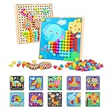 Mosaik Steckspiel 3D mit Zahnrädern,Farbe Steckspiel Mosaik Pegboard Gabelungen,Early...