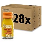 Kloster Kitchen Bio Ingwer Shot Kurkuma 1SHOT 28x 30 ml mit echten Ingwerstückchen I...