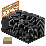 Filzgleiter Selbstklebend Set 300 Stück - Schwarz - Premium Möbelgleiter Filz Pads 5 mm...