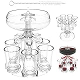 ALEVMOOM 6 Schnapsglasspender und -halter, Weinspender, Flüssigkeitstrenner, Halter für...