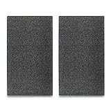 Zeller 26255 Herdabdeck-/Schneideplatten Granit, 2-er Set, Glas, anthrazit 52 x 30 x 0.8...